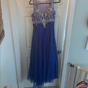 Blue Gown with beading size large
